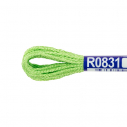 Нитки для вышивания Gamma мулине 100% вискоза 12 x 8 м цв.R0831 зеленый