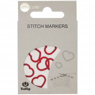 Tulip Маркер для вязания Amicolle, сердце 7х12мм, арт.AC-008E  пластик, цв.красный, уп.7шт