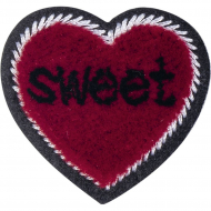 Термоаппликация "Сердце плюшевое красное"