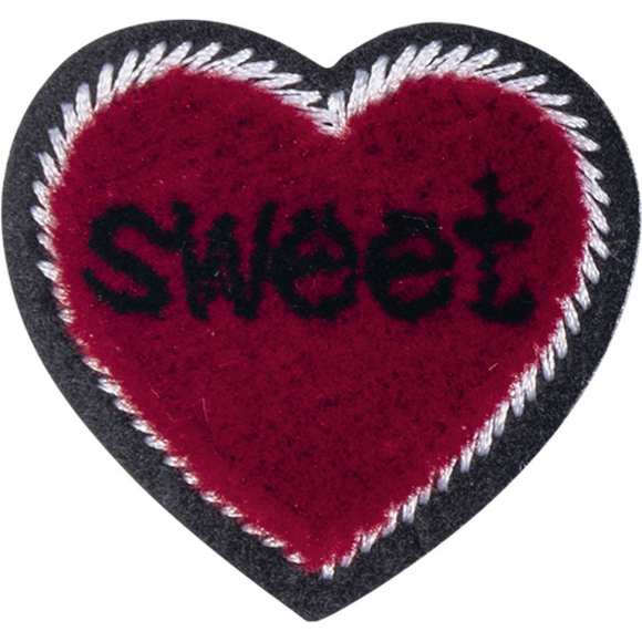 Термоаппликация "Сердце плюшевое красное"