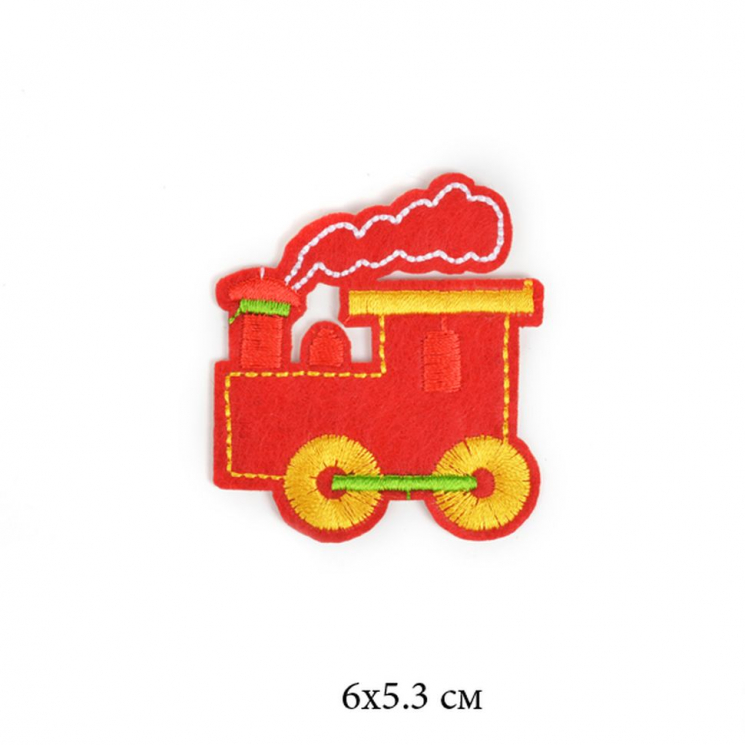 Термоаппликации арт.TBY-2135.1 Паровозик красный 6х5см 10 шт