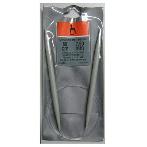 50216 PONY Спицы круговые для вязания 7.50 мм/80 см, алюминий
