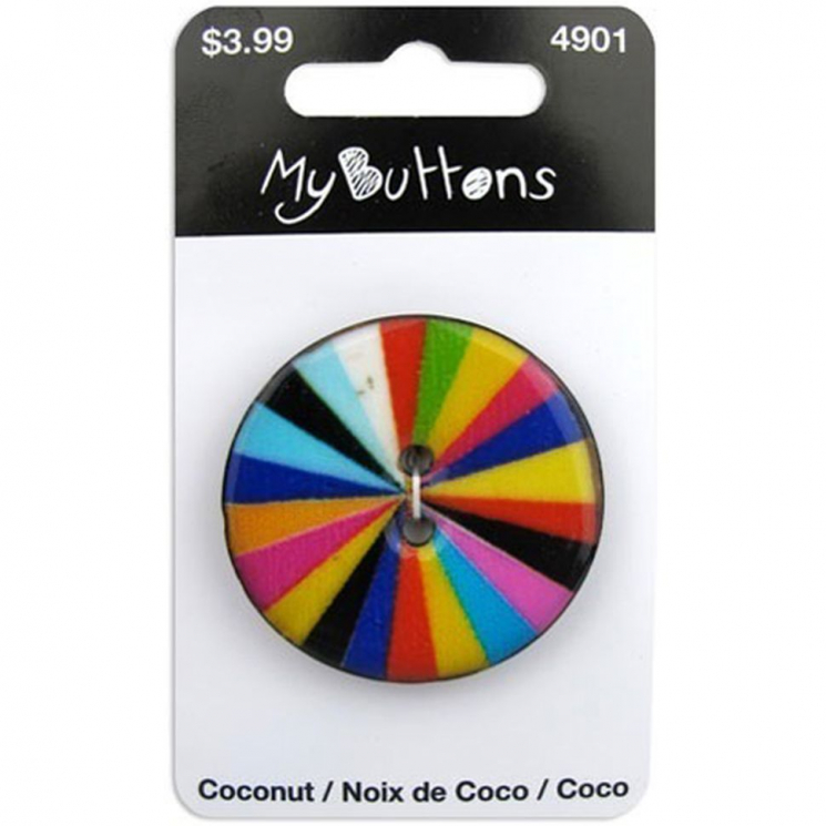 88172_Пуговица My Buttons - Coconut "Arcade Wheel"