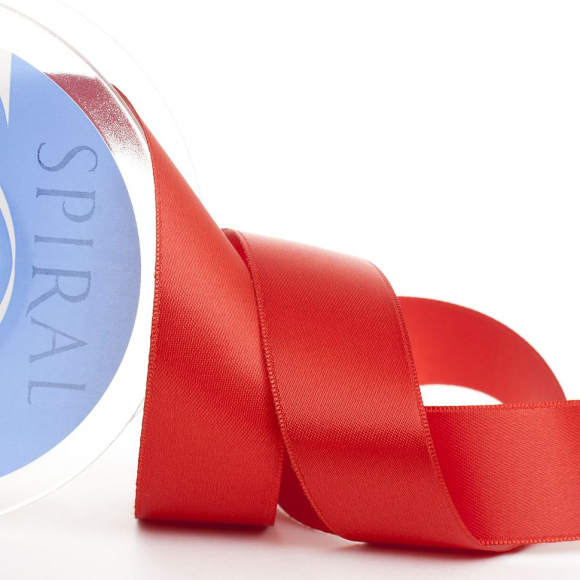 Лента атласная двусторонняя SAFISA, 3 мм, 100 м, цвет 14, красный