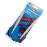 211192 PRYM Спицы круговые для вязания с гибкой черной леской 10мм 80см пластик уп.1шт