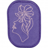 Термоаппликация "Фиолетовый цветочный бутон"