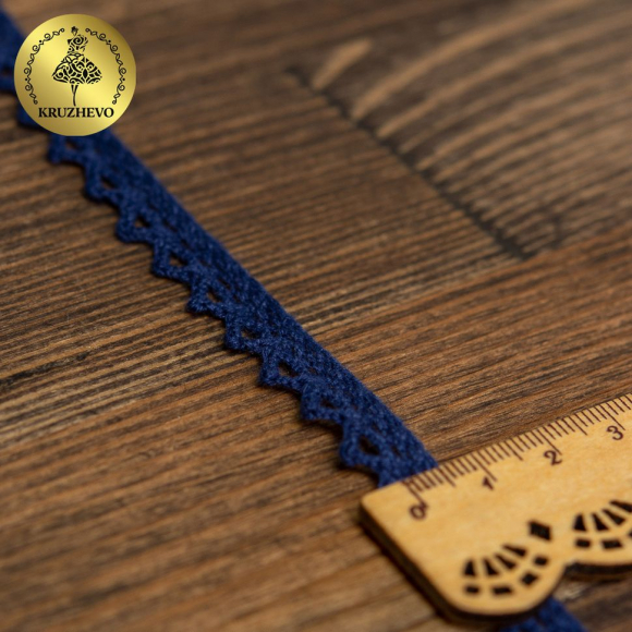 Тесьма вязаная KRUZHEVO 10мм TBY-5036.29 цв.29 т.синий уп.10м