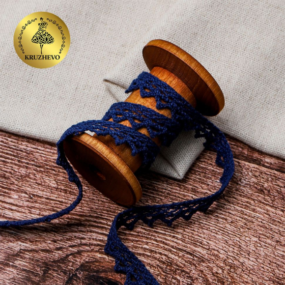 Тесьма вязаная KRUZHEVO 10мм TBY-5036.29 цв.29 т.синий уп.10м