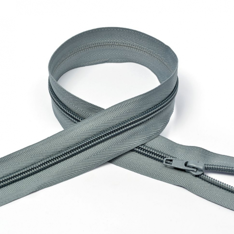 Молния MaxZipper пласт. спираль №5-N 55см цв.F316 серый уп.50шт