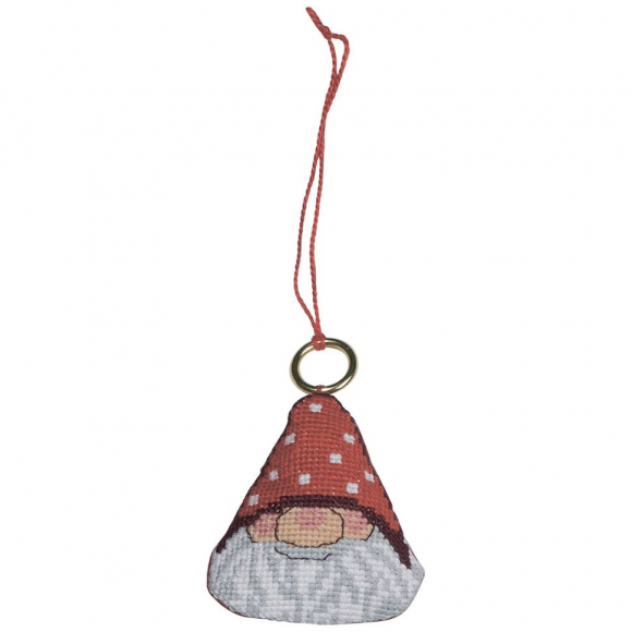 Набор для вышивания PERMIN арт.01-8220 Елочное украшение Дед Мороз 6х7 см Набор для вышивания PERMIN арт.01-8220 Елочное украшение Дед Мороз 6х7 см