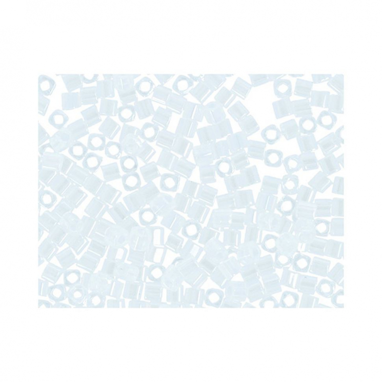 Бисер Япония "TOHO" CUBE №2  1.5 мм 5 х 5 г №0141 белый/перламутровый