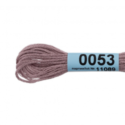 Нитки для вышивания Gamma мулине (0001-0206) 100% хлопок 24 x 8 м цв.0053 серо-фиолетовый
