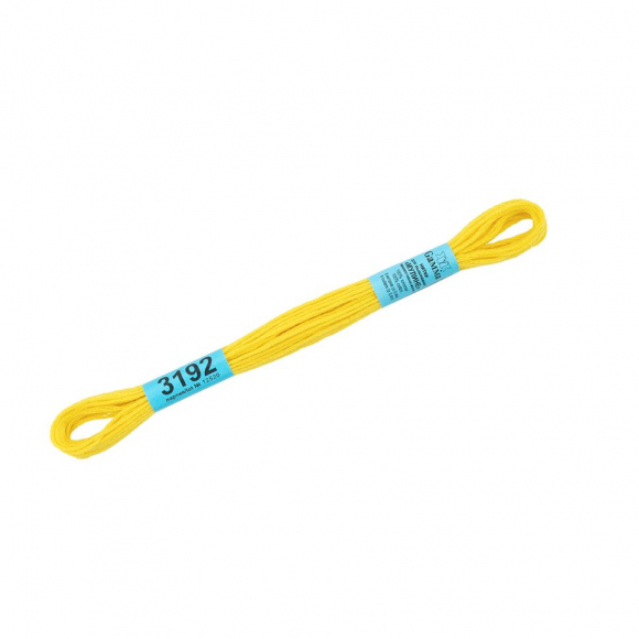 Нитки для вышивания Gamma мулине (3173-6115) 100% хлопок 24 x 8 м цв.3192 ярк.желтый