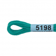 Нитки для вышивания Gamma мулине (3173-6115) 100% хлопок 24 x 8 м цв.5198 т.бирюзовый