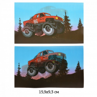 Термоаппликации 3D (интерактивные) арт.TBY.3D07 Машина 15,9х9,3см, уп.5шт