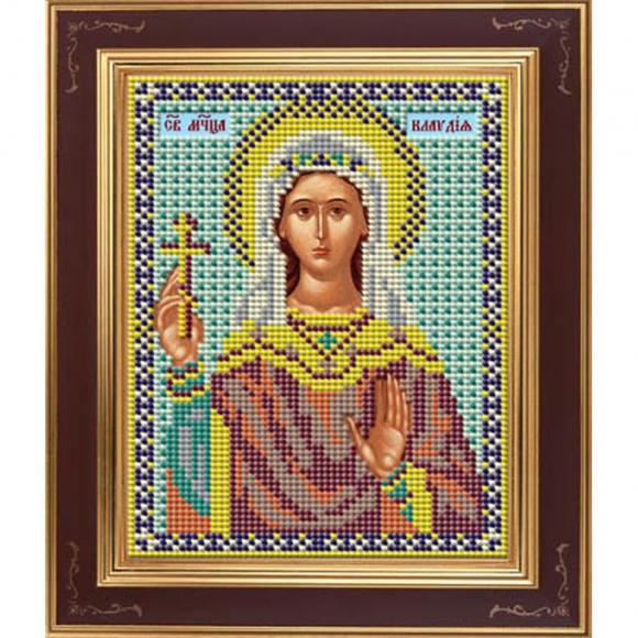 Набор для вышивания бисером GALLA COLLECTION арт.М 252 Св. Клавдия 12х15 см