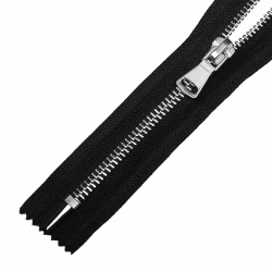 Молния MaxZipper мет. №5 никель шлиф.звено, 18см н/р цв.F322 черный уп.10шт