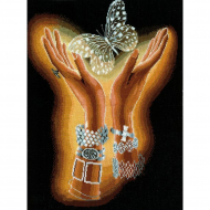 Набор для вышивания СДЕЛАЙ СВОИМИ РУКАМИ арт.Х-04 Хрустальная бабочка 31х40 см