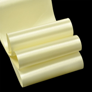 Лента атласная 75мм цв.3004 св.кремовый IDEAL уп.27,4 м