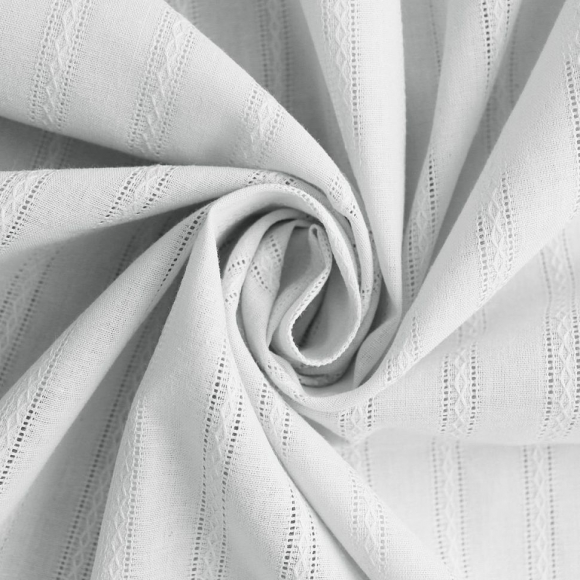 Ткань Батист мережка 90 г/м? 100% хлопок шир.145 см арт.Р.15445.01 цв.01 белый рул.25м