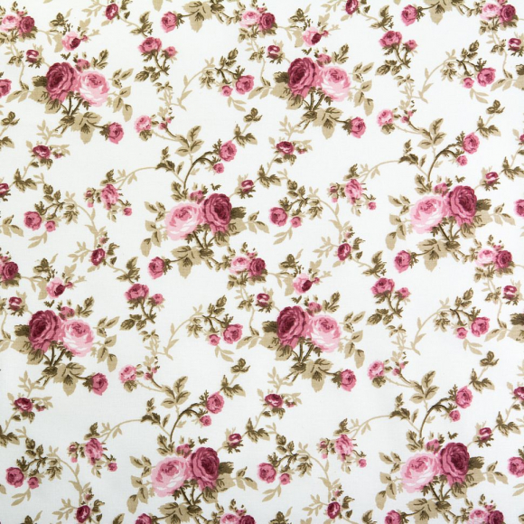 Ткань ранфорс Розарий, арт.WH 7701-v08, 130г/м?,100% хлопок, шир.240см, цв.неж.роза, уп.10м