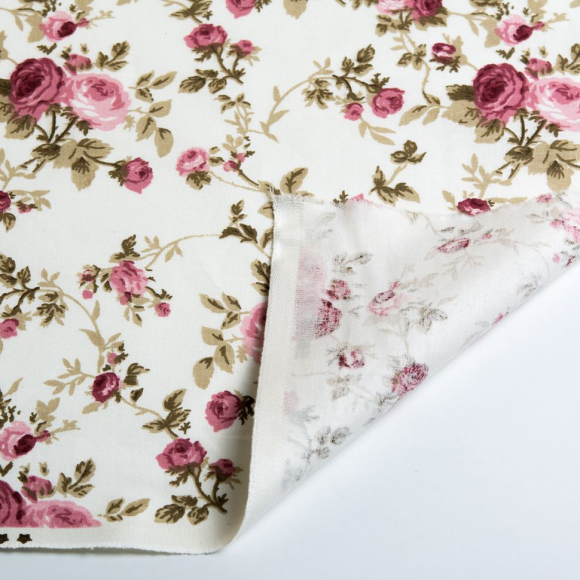 Ткань ранфорс Розарий, арт.WH 7701-v08, 130г/м?,100% хлопок, шир.240см, цв.неж.роза, уп.10м