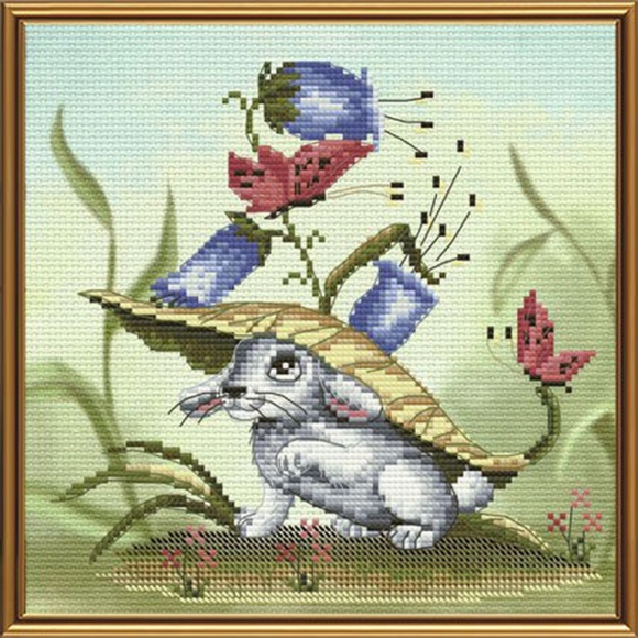 Набор для вышивания мулине НОВА СЛОБОДА арт.СВ5563 Сыграем в прятки? 18х18 см