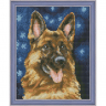 Набор для изготовления картин АЛМАЗНАЯ ЖИВОПИСЬ арт.АЖ.1539 Портрет овчарки 20х25 см