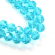 Бусины граненые Рондель (стекло) на нитях арт.TBY-R-2 12мм  цв.04 бирюзовый уп.1х50 бусин