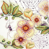 Набор для вышивания "Цветы и паучки"