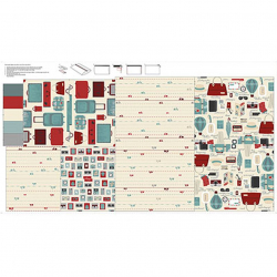 Ткань для пэчворка PEPPY 4505 Panel 146 г/м? 100% хлопок цв.48 уп.60х110 см