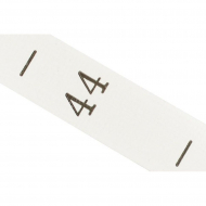 Размерники полиэстер 44 белый 10х25 мм ТВ в рул. 300 шт