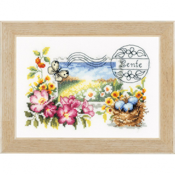 70158_Набор для вышивания "Весенняя почтовая марка"