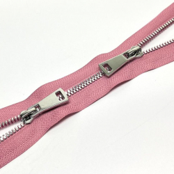 Молния трактор №5 Premium два замка 110см никель D070 лиловая пастель