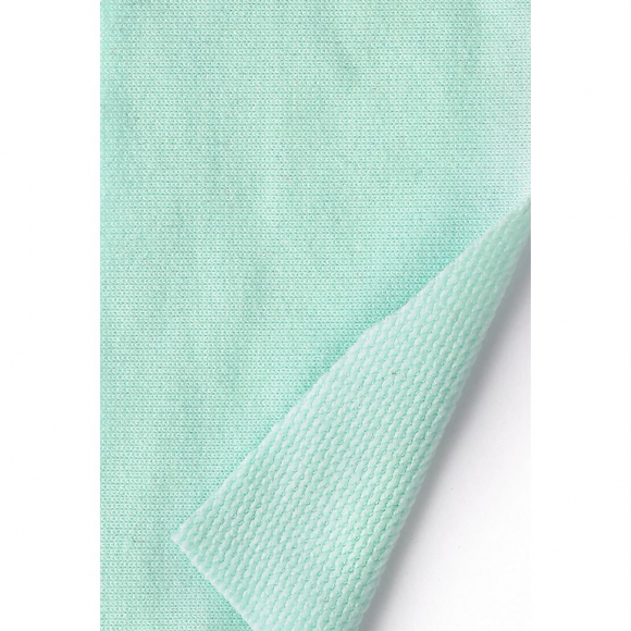 Ткань трикотаж Футер 2х нитка петля 70%хл 25%пэ 5%спан 220г 160см S822 мятный рул.35м