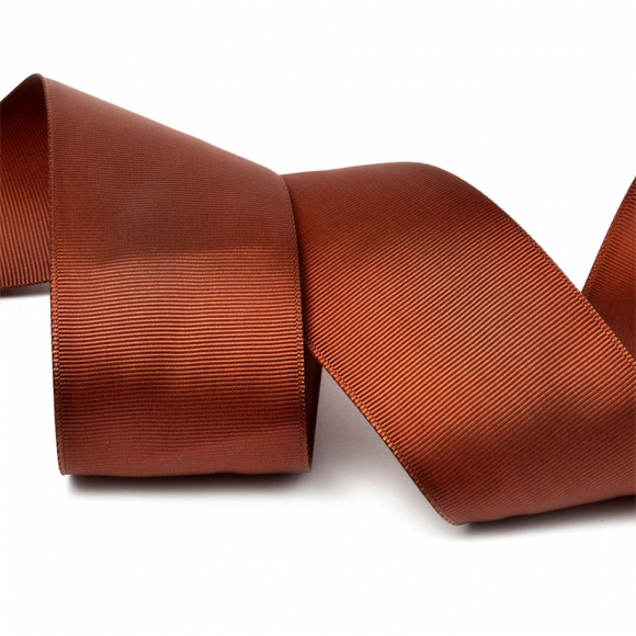 Лента Ideal репсовая в рубчик шир.50мм цв. 868 холод.коричневый уп.27,42м