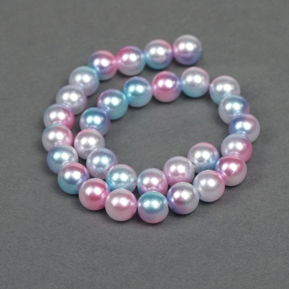 Бусины MAGIC 4 HOBBY круглые перламутр 6мм цв.микс уп.500г