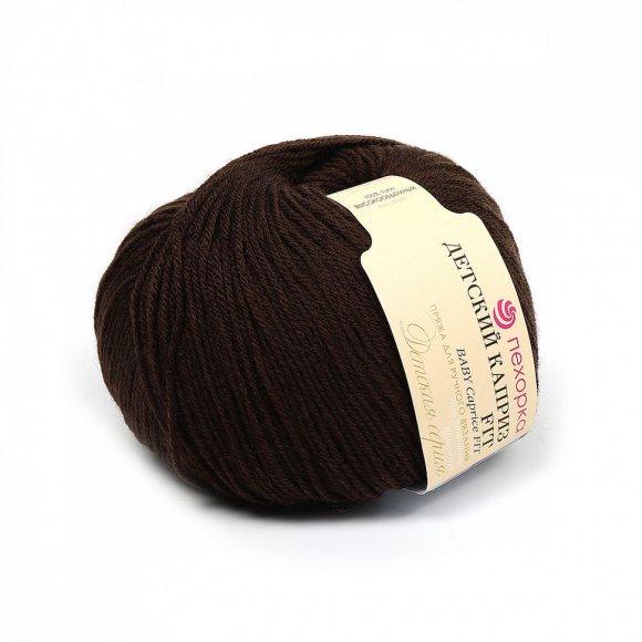Пряжа для вязания ПЕХ Детский каприз Fit (100% акрил) 5х50г/225м цв.017 шоколад