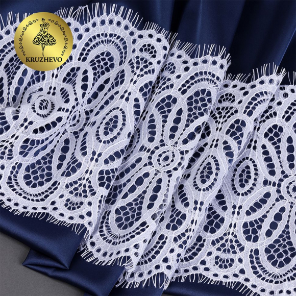 Кружево реснички KRUZHEVO арт.TBY 7538 шир.180мм цв.1 белый уп.15м (по 3м) Кружево реснички KRUZHEVO арт.TBY 7538 шир.180мм цв.1 белый уп.15м (по 3м)