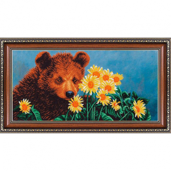 Набор для вышивания бисером МАГИЯ КАНВЫ арт.Б225 Мишутка 57х28 см