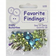 Набор декоративных элементов Favorite Findings "Прозрачные бабочки"