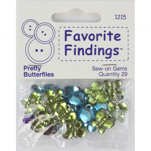 Набор декоративных элементов Favorite Findings "Прозрачные бабочки"