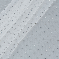 Фатин со стразами шир.150см 100% полиэстер арт.002-10002 цв.1 белый (нарезка от 3м) Фатин со стразами шир.150см 100% полиэстер арт.002-10002 цв.1 белый (нарезка от 3м)