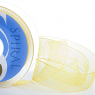 19227_Лента органза SAFISA, 7 мм, 25 м, цвет 22, Спелый манго