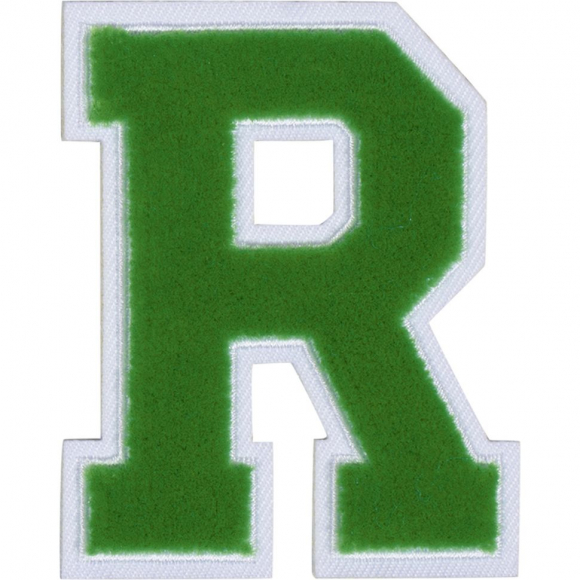 Термоаппликация "Буква R зеленая"
