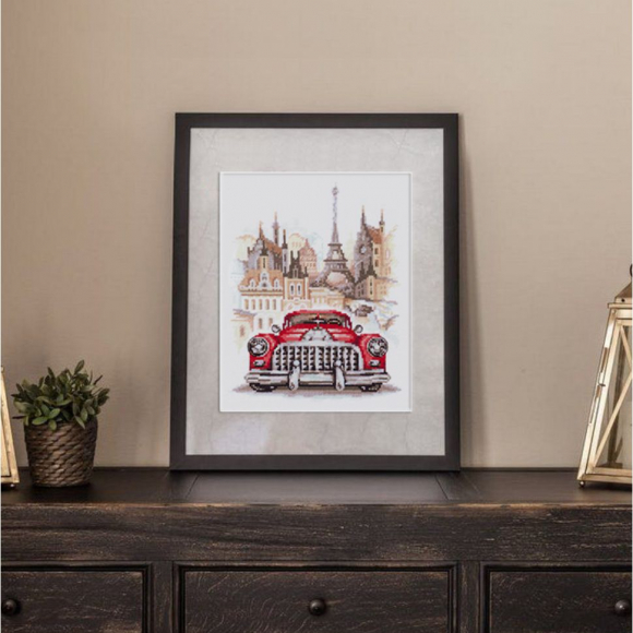 Набор для вышивания ЧУДЕСНАЯ ИГЛА арт.110-021 Ретро-автомобиль Бьюик 16х20 см Набор для вышивания ЧУДЕСНАЯ ИГЛА арт.110-021 Ретро-автомобиль Бьюик 16х20 см