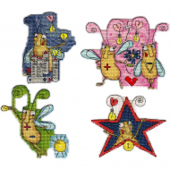 Набор для вышивания PANNA арт. IG-1781 Магниты Светлячки удачи 27х20 см