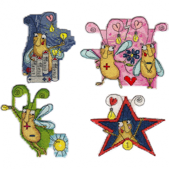 Набор для вышивания PANNA арт. IG-1781 Магниты Светлячки удачи 27х20 см