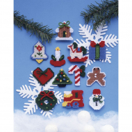 Набор для вышивания елочных украшений DESIGN WORKS арт.1221 Новогодние игрушки 9х10 см