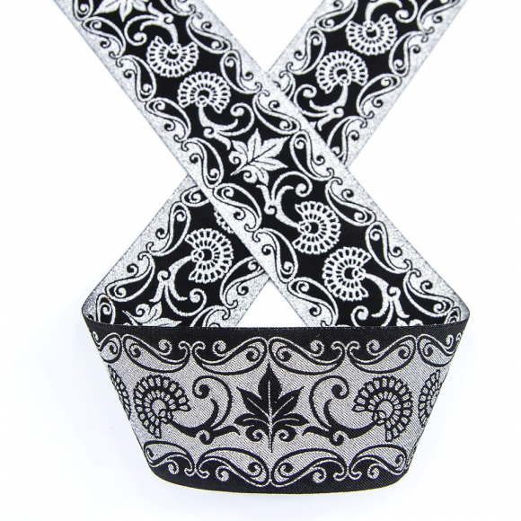 28188_Лента жаккард SAFISA, 50 мм, 15 м, цвет 01 28188_Лента жаккард SAFISA, 50 мм, 15 м, цвет 01